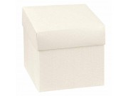 Scatole regalo cartone bianco effetto seta mm.250x250x h200
