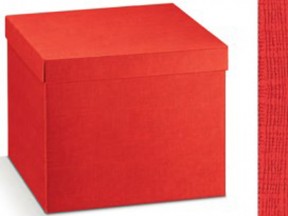 Scatola cartone seta rosso mm. 455x320x110