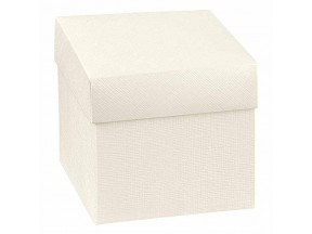 Scatole regalo cartone bianco effetto seta mm.250x250x h150