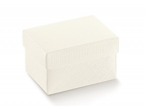 Scatole regalo cartone bianco trama effetto seta mm.250x250x h6