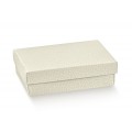 Scatole cartone regalo bianco effetto pelle mm. 455x320x110