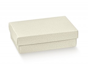 Scatole cartone regalo bianco effetto pelle mm. 455x320x110