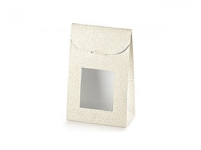 Sacchetto pelle bianco con finestra mm.90x45x135 pz.10