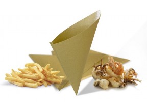 Coni per fritti in carta paglia cm.20x21 pz.100