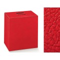 Scatola cartone rossa con manico mm 305x225x350 effetto pelle