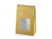 Sacchetto pelle oro con finestra mm.115x55x180 pz.10