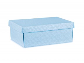 Scatole regalo cartone azzurro matelasse' mm.240x200x95
