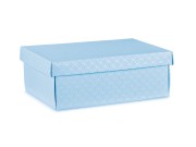 Scatole regalo cartone azzurro matelasse' mm.455x320x150