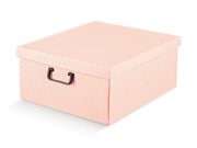 Scatole armadio rosa matalasse' mm 420x470x210 con manici