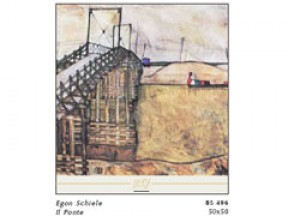 Egon schiele il ponte cm. 50x50 stampa arte affiches