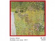 Gustav klimt frutteto c/rose cm. 69x69 stampa arte affiches