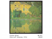 Gustav klimt casa sull'attersee cm. 69x69 stampa arte affiches