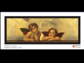 Raffaello sanzio angeli cappella sistina cm.35x100 stampa arte