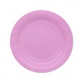 Piatti di carta ecologici dessert.pz.25 cm.18 rosa