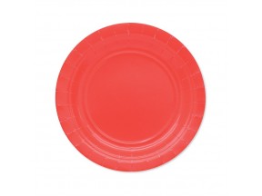 Piatti di carta ecologici dessert pz.25 cm.18 rossi