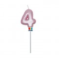Candela balloon n.4 cm.13 rosa perla