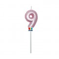 Candela balloon n.9 cm.13 rosa perla