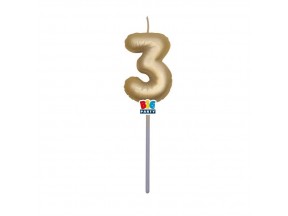 Candela balloon n.3 cm.13 oro metal