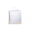 Sacchetti di carta bianco  pz.25 manico cordino cm. 54+15x49